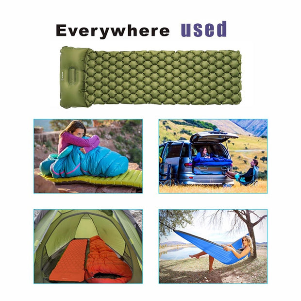 Camping Sleeping Mat With Pillow Air Mattress - US Tactical Warehouse