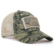 tactical camouflage baseball caps men's summer mesh military army hats designed baseball caps with stripes of the USA flag - US Tactical Warehouse