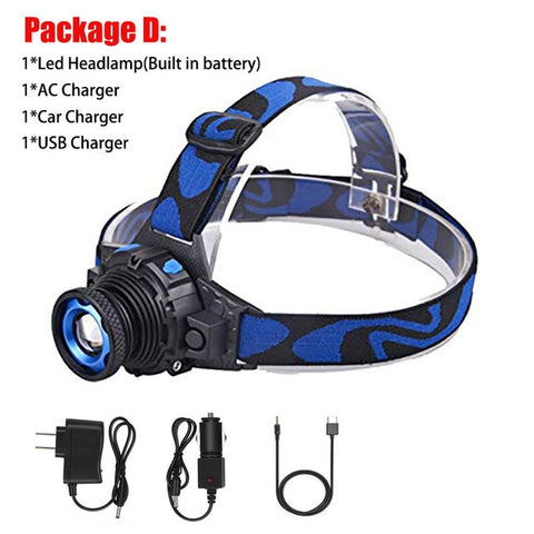 Rechargeable Waterproof  LED Headlamp - US Tactical Warehouse