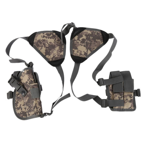 Adjustable Armpit Pistol Holster 600D Nylon Paintball Shooting WargameTactical Combat Horizontal Shoulder Gun Bag - US Tactical Warehouse