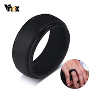Silicone Rubber Wedding Bands for Men & Women Black/White - US Tactical Warehouse